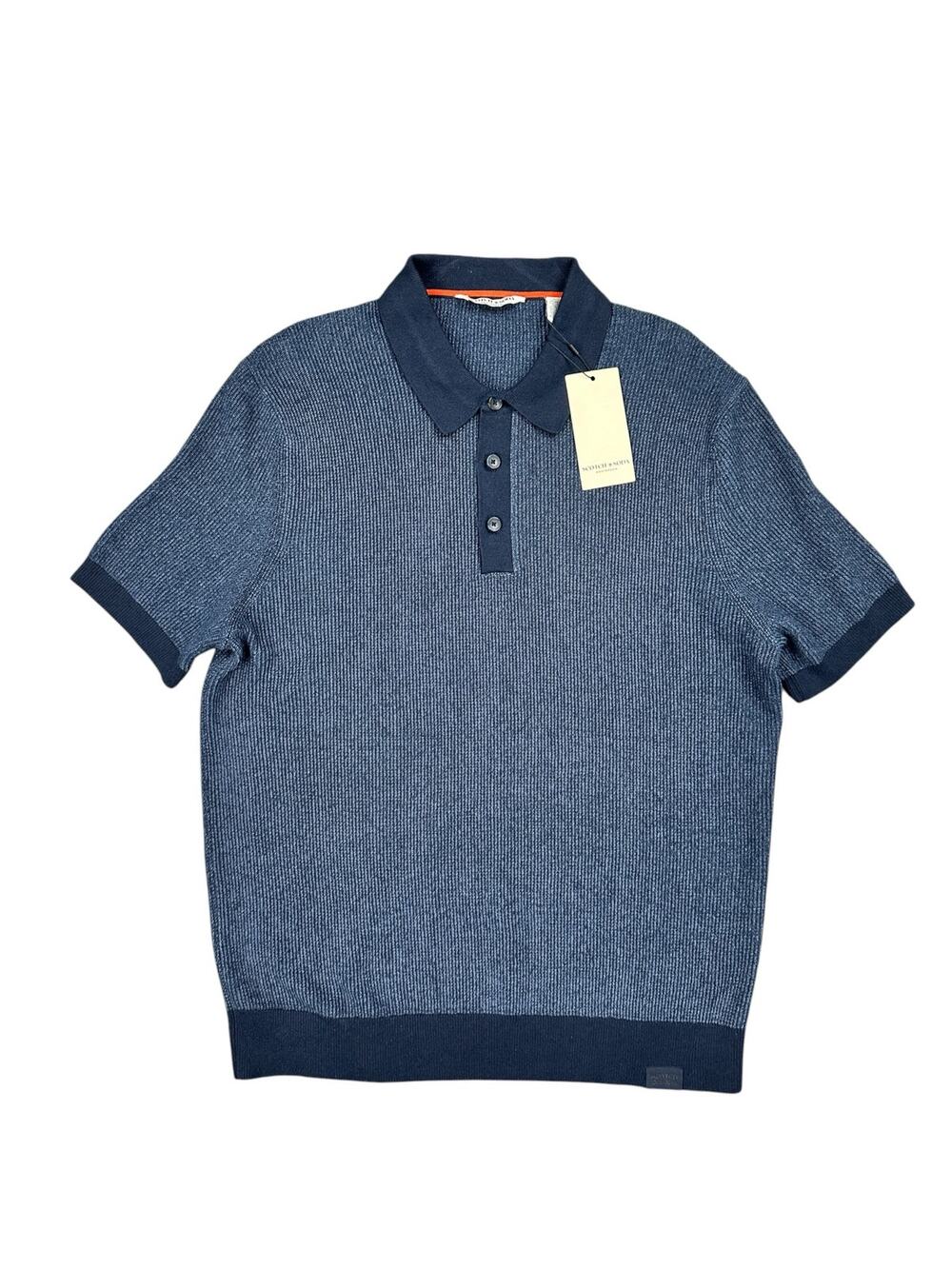 Scotch & Soda Sky Captain Sweater Polo Navy NWT — Size Large